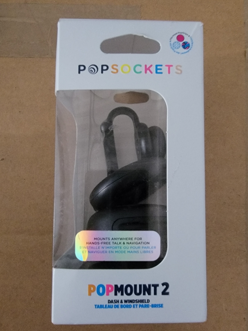 PopSockets PopMount 2 Dash & Windshield Phone Mount - Black